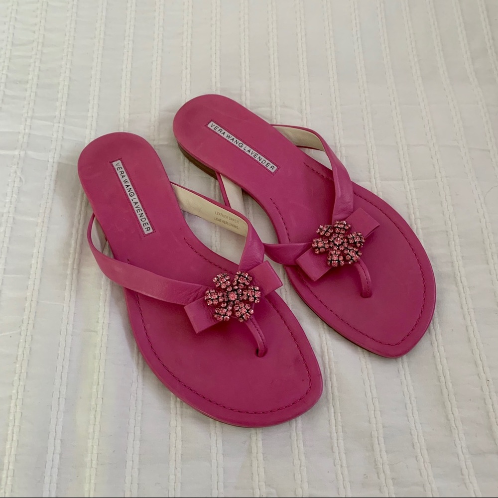 Vera Wang Lavender collection leather sandals